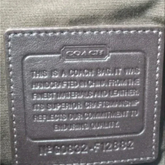 Coach Red Signature C Canvas Leather Crossbody Duffle Shoulder Bag - Picture 5 of 5